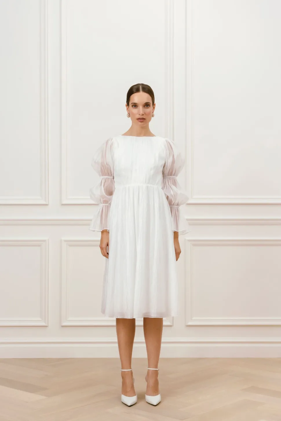 Fleur organza midiklänning