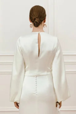 Willow topp med ballongärmar